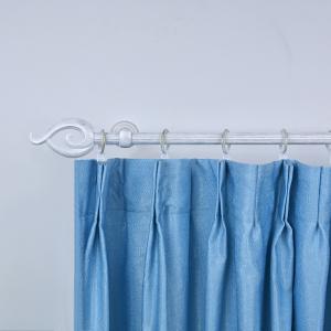 19MM Flaming Finial White And Silver Iron Material Curtain Rod Set Curtain