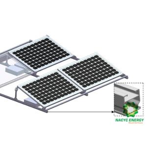 Framed PV Module Ballasted Solar Mounting Systems No Roof Penetration