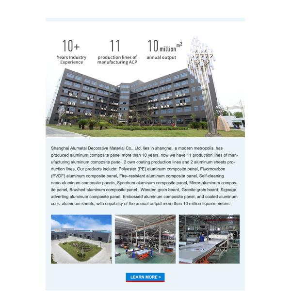 1220x2440mm Brushed PVDF Aluminum Composite Panel Sheet 5mm AA1100