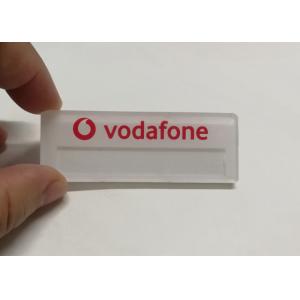 Reusable Magnetic Blank Name Tag Badges Acrylic Transparent Custom Size