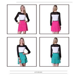 Ladies Scoop Neck Short Flared Dresses , Sleeveless Casual Dress