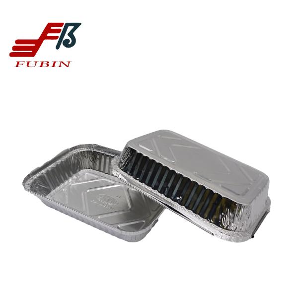 Buy Embossed Rectangular Foil Pan 8011 Foil Disposable Food Containers at wholesale prices