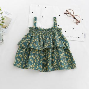 Ruffled Princess Girl Baby Suspender Dress Summer Children's Clothing
