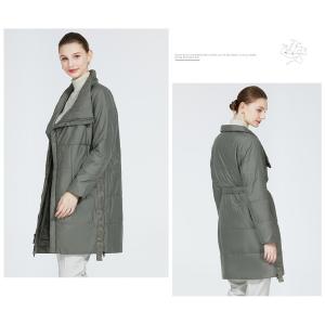 Demiseason Womens Puffer Trench Coat Lightweight 87cm-93cm Length