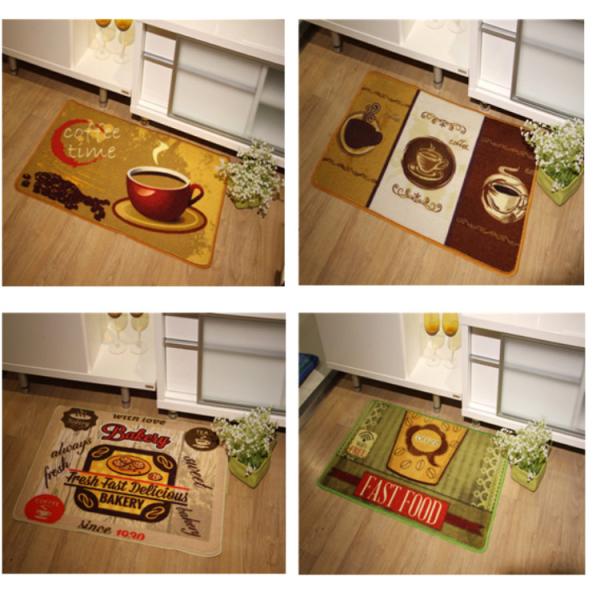 Buy Flat Indoor Door Mats Coffee Shop Logo Nylon Material Oriental Design at wholesale prices