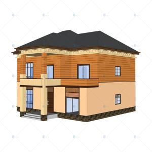 Luxury villa - (QB17) Prefabricated steel structure Modern design Living room