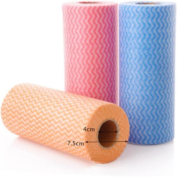 Home Non Woven Cloths Roll Resuable Woodpulp Polyester Material