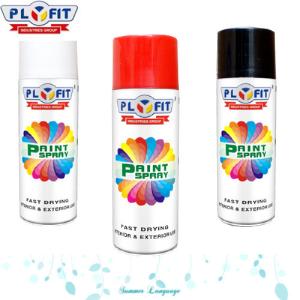 China PLYFIT 400ml Car Paint Acrylic Spray Paint Aerosol Shape Customized Color Dry Fast on sale