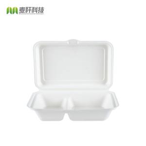 Biodegradable sugarcane Packaging Lunch Box Eco-Friendly Food Containers Meal