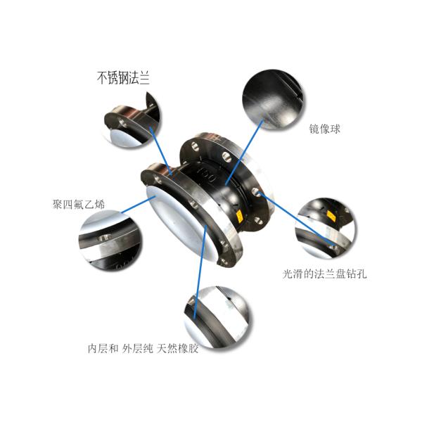 4" Rubber Expansion Joints NBR Material Oil Alkali Resistant High Temperature