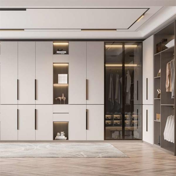 Buy Knocked Down Wardrobe Bedroom Furniture With Sintered Stone Door at wholesale prices