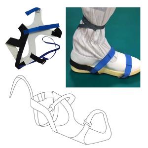 Adjustable Black White ESD Antistatic Heel Strap For Cleanroom