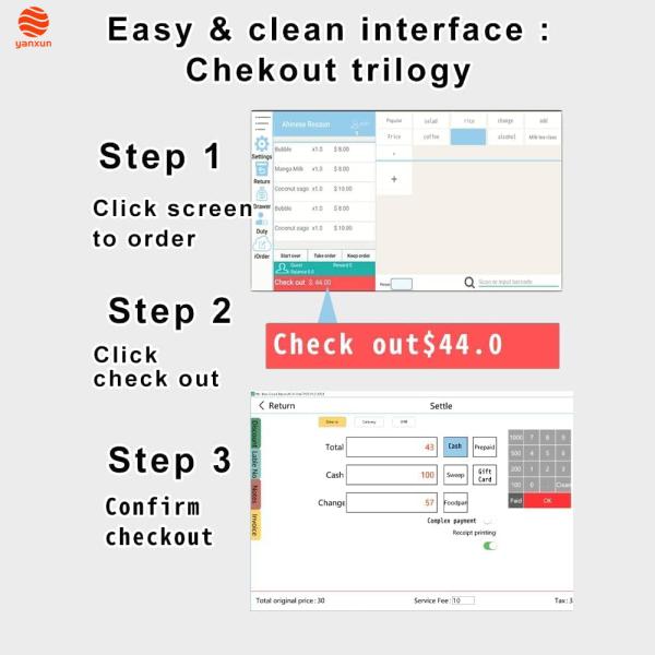 17 Inch Retail Cash Register Machine (POS System): Durable Build, Multiple Payment Ports & Receipt Printer Compatibility