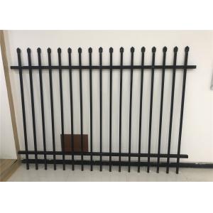 Crimped Spear Stain Black Powder Security Garrison Fencing Panels