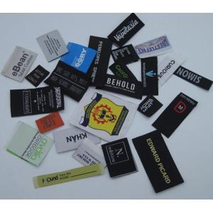 Garment Woven Clothing Labels Tag Damask Custom Woven Fabric Labels