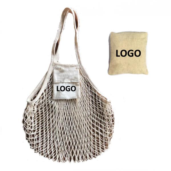 Buy Organic Drawstring Cotton Mesh Produce Bags Washable Eco Friendly at wholesale prices