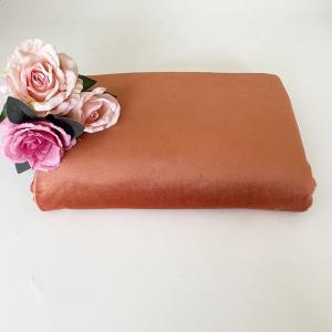 Spandex Polyester Solid Color Super Soft Fabric Coral Red Double Side