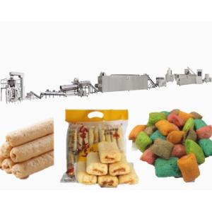 Oat Wheat Rice Puff Extruder Machine equiped with Packing Machine