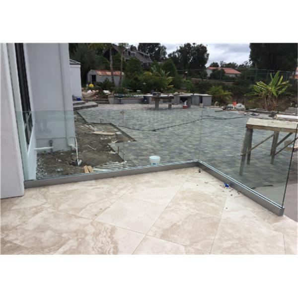 Terrace Frameless Glass Balustrade System With Aluminum U Base Channel