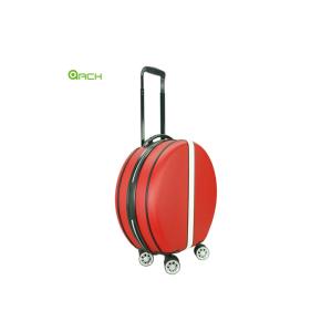 Round Lovely Women Elegant Leather Travel Suitcase