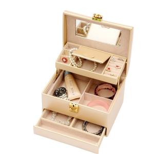 protable elegant PU leather cosmetic gift box with handle