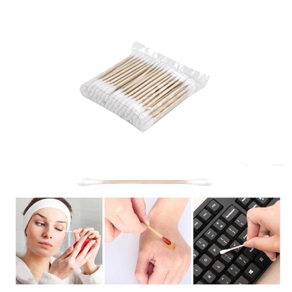 Single / Double Round Head 100 Pcs Medical Cotton Swabs For Hospital