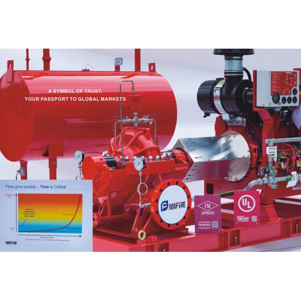 750GPM 196PSI UL Split Case Centrifugal Pump For Fire Fighting horizontal split case pump