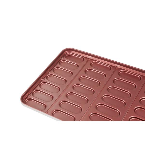 PTFE Non Stick 670x511x40mm Hot Dog Bun Baking Pan