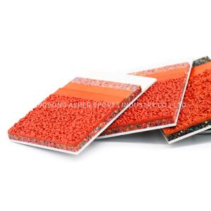 High Flex High Shock Sandwich Running Track With Integrated Structure