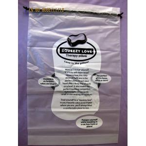 Garment / Pillow Packaging Poly Bags , Clear plastic drawstring bags