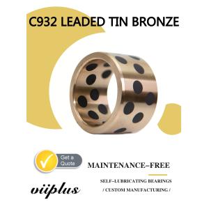 C932 Tin Bronze Oilless Bushes, Graphite Plugged Bushing