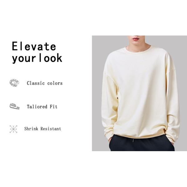 400GSM 320GSM O Neck Men'S Crewneck Sweatshirt Anti Shrink