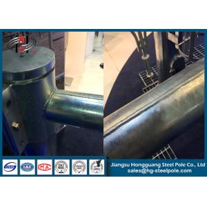 China Hot Dip Galvanized Steel Pole For Over Headline Project Q345 , Flange Connection on sale