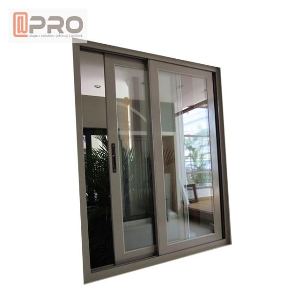 Waterproof Anodised Customized Aluminium Sliding Windows With Single Tempered Glass
