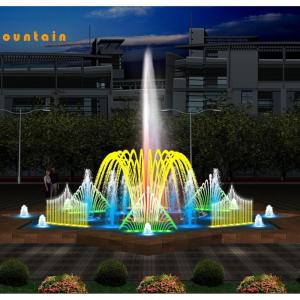 High-level outdoor music water fountain for waterscape