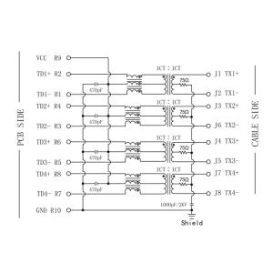 LPJG17091AENL 2X1 RJ45 Modular Jack , Gigabit Router RJ45 RJMG221032130NR