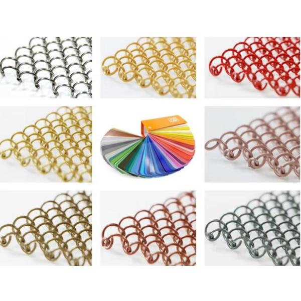 Customized Double tone Aluminium Chain Link Wire Mesh coil Curtain ceiling for Hotel or restaurant interior architectural decoration