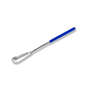 Stainless Steel Micro Lab Scoop Half Rounded Spoon Spatula Sampler With Vinyl