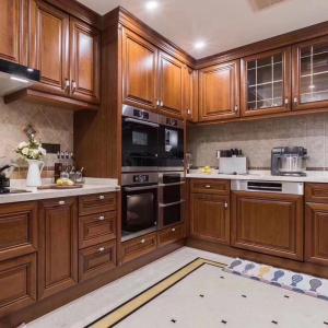 Restaurant MDF Kitchen Cabinets Custom Plywood Classic Kitchen Cabinet Styles