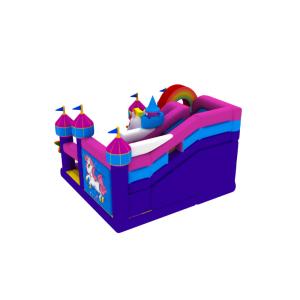 Unicorn World Kids Inflatable Bounce House With Slide Beauty Pink Princess