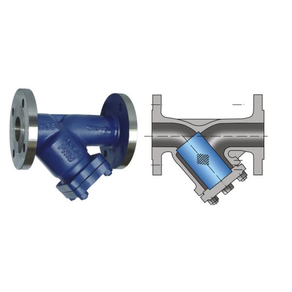 Cast Iron Flanged 2 Y Type Strainers DIN Standard With SS Screen