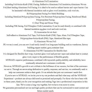 Thermal Insulation Adhesive Woven Building Sarking,Woven Cloth with Aluminum