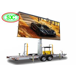 Auto up and down outdoor full color P6 LED display on the trailer for car cinema