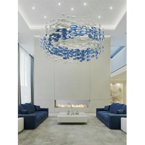 Customized Hotel Lobby Oval Art Chandelier Glass Extra Large Chandeliers