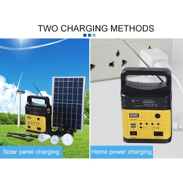 7500mah Portable Solar Power System Kit With Built In FM Radio MP3 Mini Outdoor Camping
