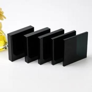 tempered black tinted glass