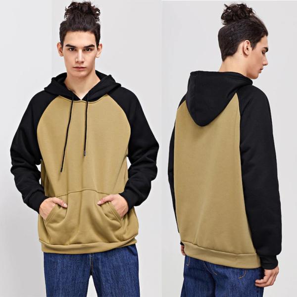 Buy Winter Wholesale Men Cut And Sew Hooded Sweatshirt at wholesale prices