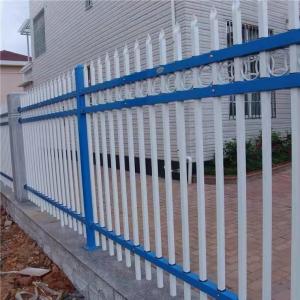 TLSW Blue White Picket Wrought Iron Fence Panels Rustproof
