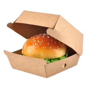 Customized Hamburger Boxr Wholesale Disposable Fast Food Packaging