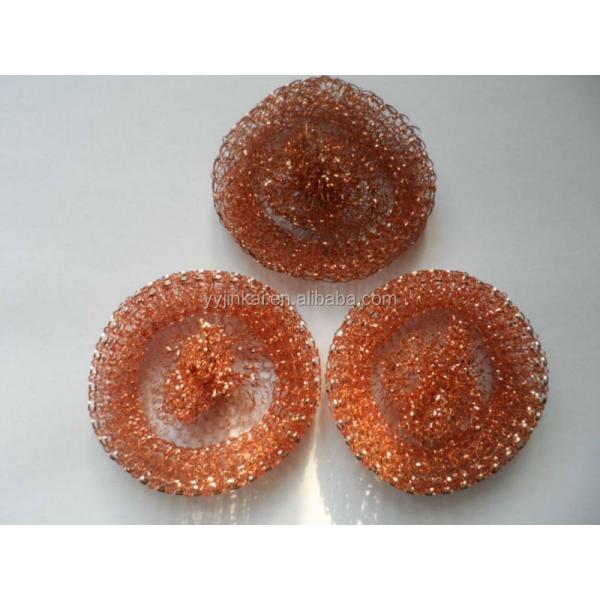 25G*2pcs Pure Copper Wool Wire Mesh Scrubber Scourer, Copper Scouring Pad for Household Kitchen Cleaning